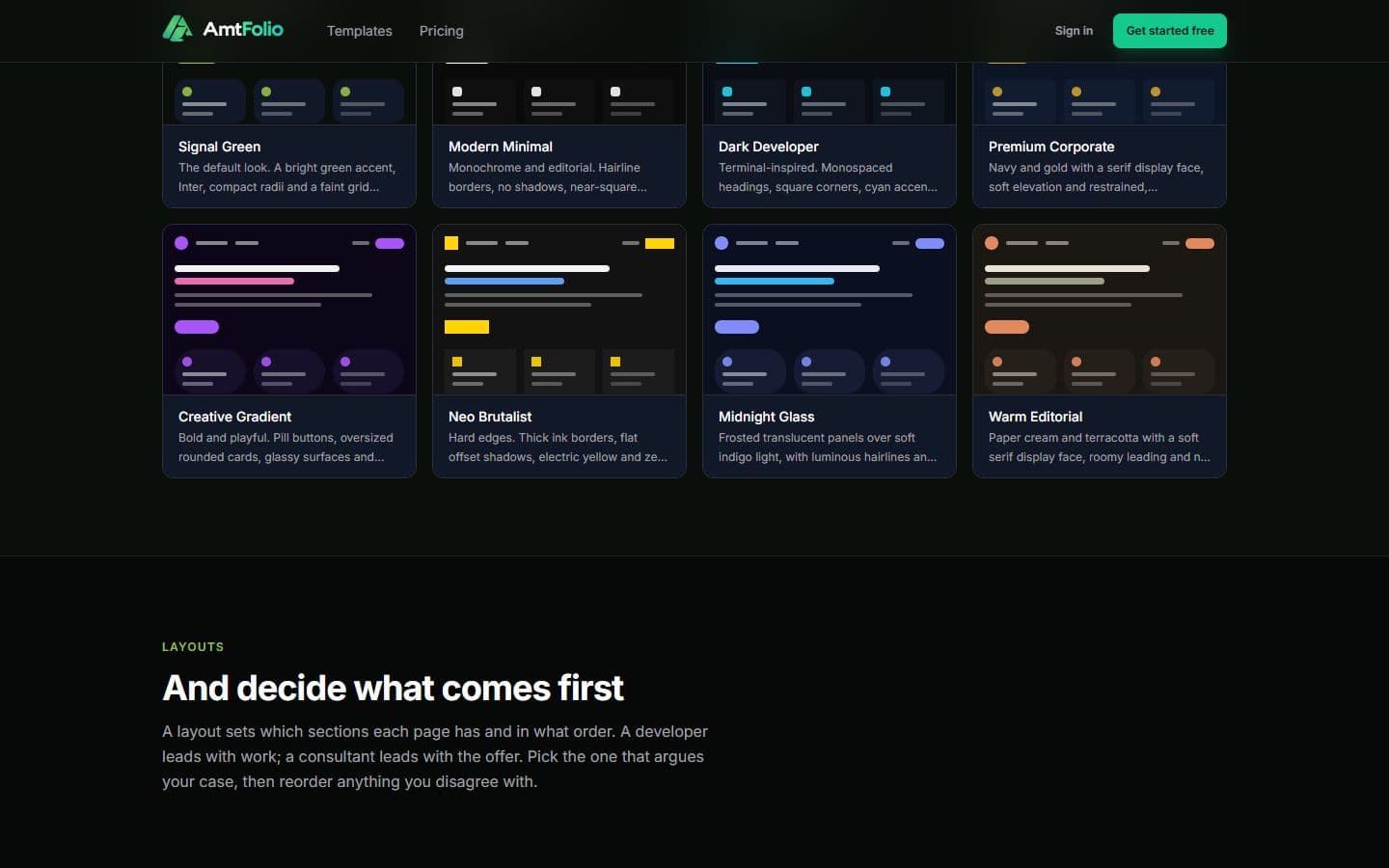 AmtFolio — Portfolio Website Builder — Gallery 2