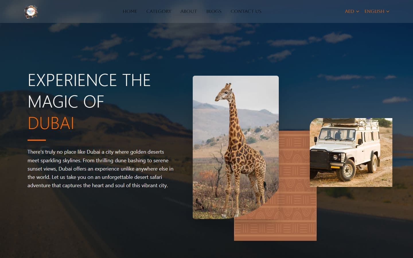 Desert Safari Dubai — Tour Booking Website